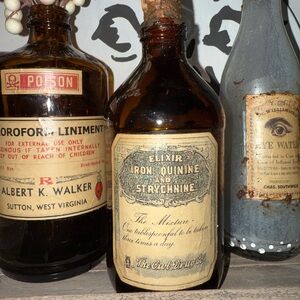 Spooky Vintage Apothecary Bottles for Halloween Decor